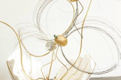 1970 Sculpture Aquarium with Golden Bronze Fish