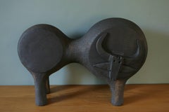 Dominique Pouchain Toro Sculpture Two Faces Ceramic