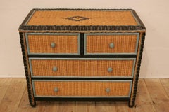 Mid-Century Modern Rattan Chest of Drawers