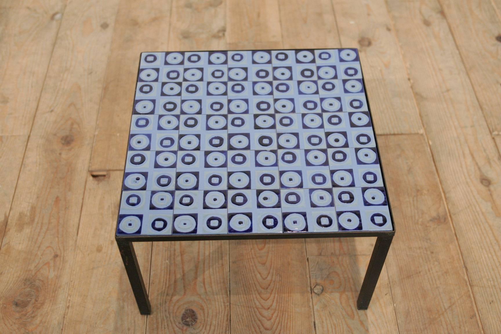 Mid-20th Century 1960 French Ceramic Coffee Table Attributed to Roger Capron