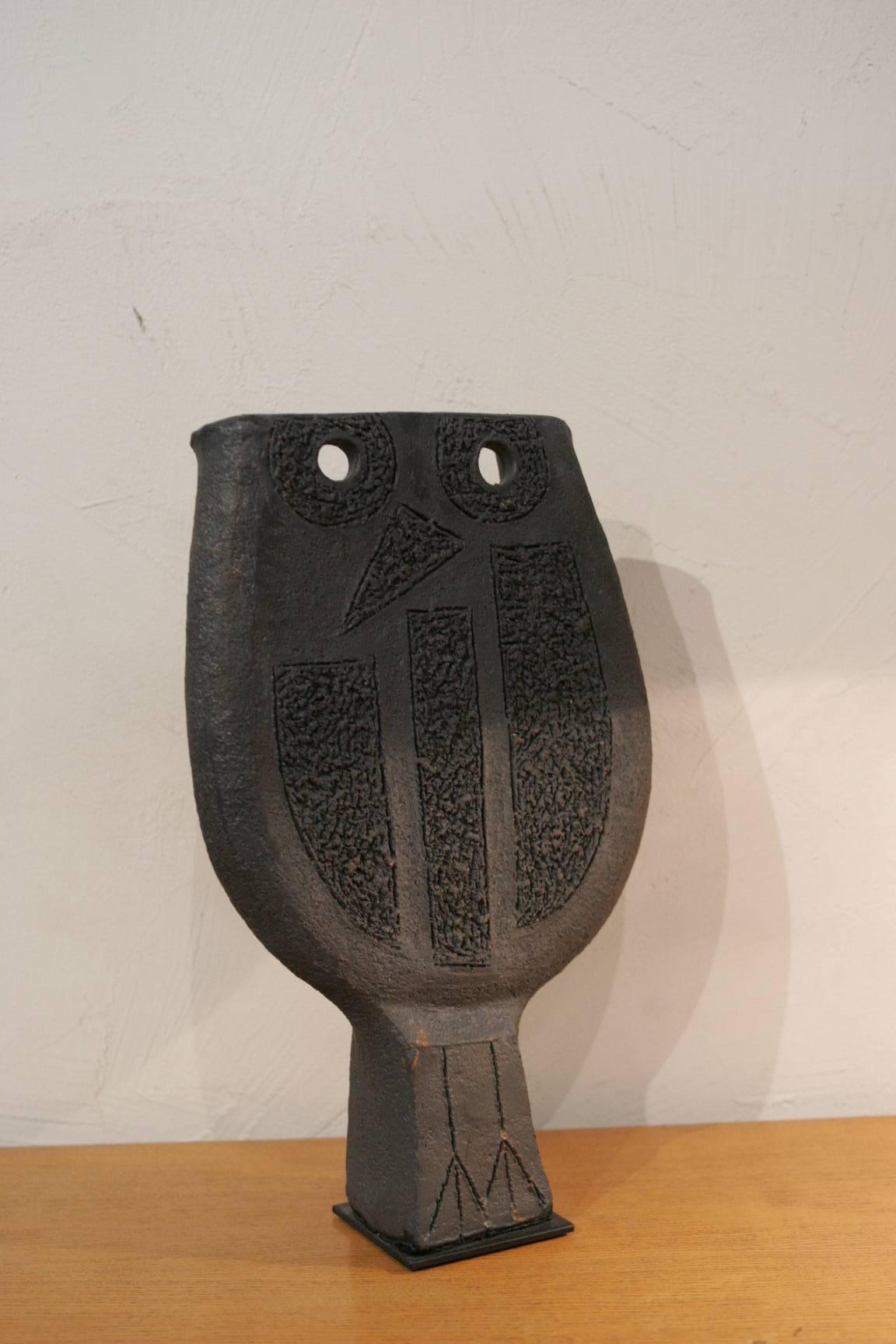 Dominique Pouchain Owl Chamotte Clay In Excellent Condition In Couzon au Mont d'Or, FR