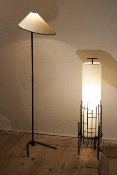 French 1950 Floor Lamp Japanese Style