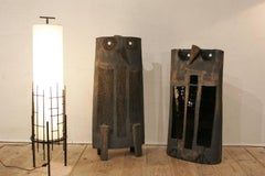 Two Faces Pouchain Dominique Set of Two Owls Vases