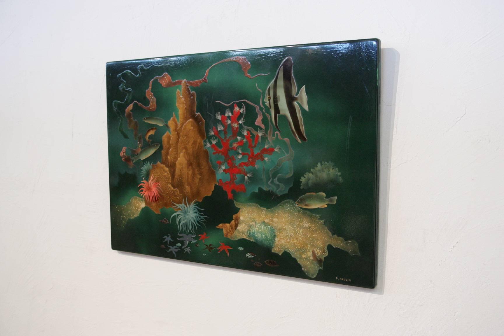 French Pierre Paulin Lacquered Panel, 1940 For Sale
