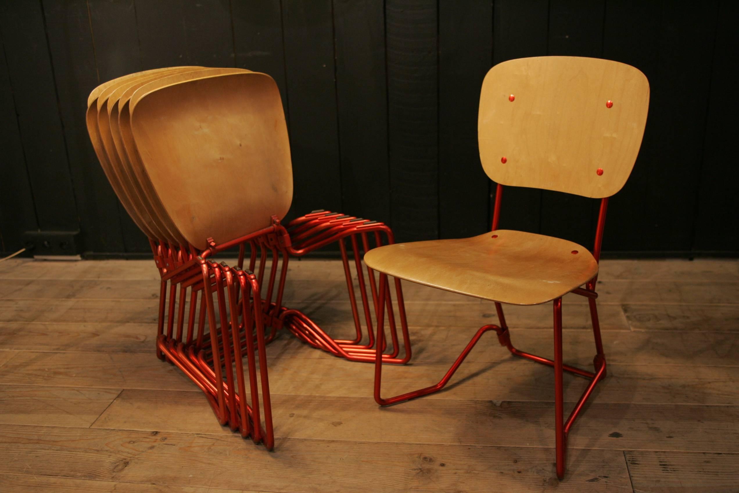 Armin Wirth for Hans Zollinger Sohne Set of Six Law Chairs For Sale 2