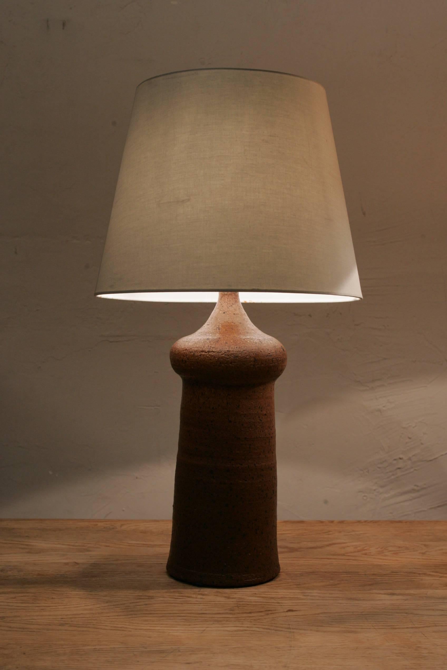 French 1950 Ceramic Table Lamp For Sale