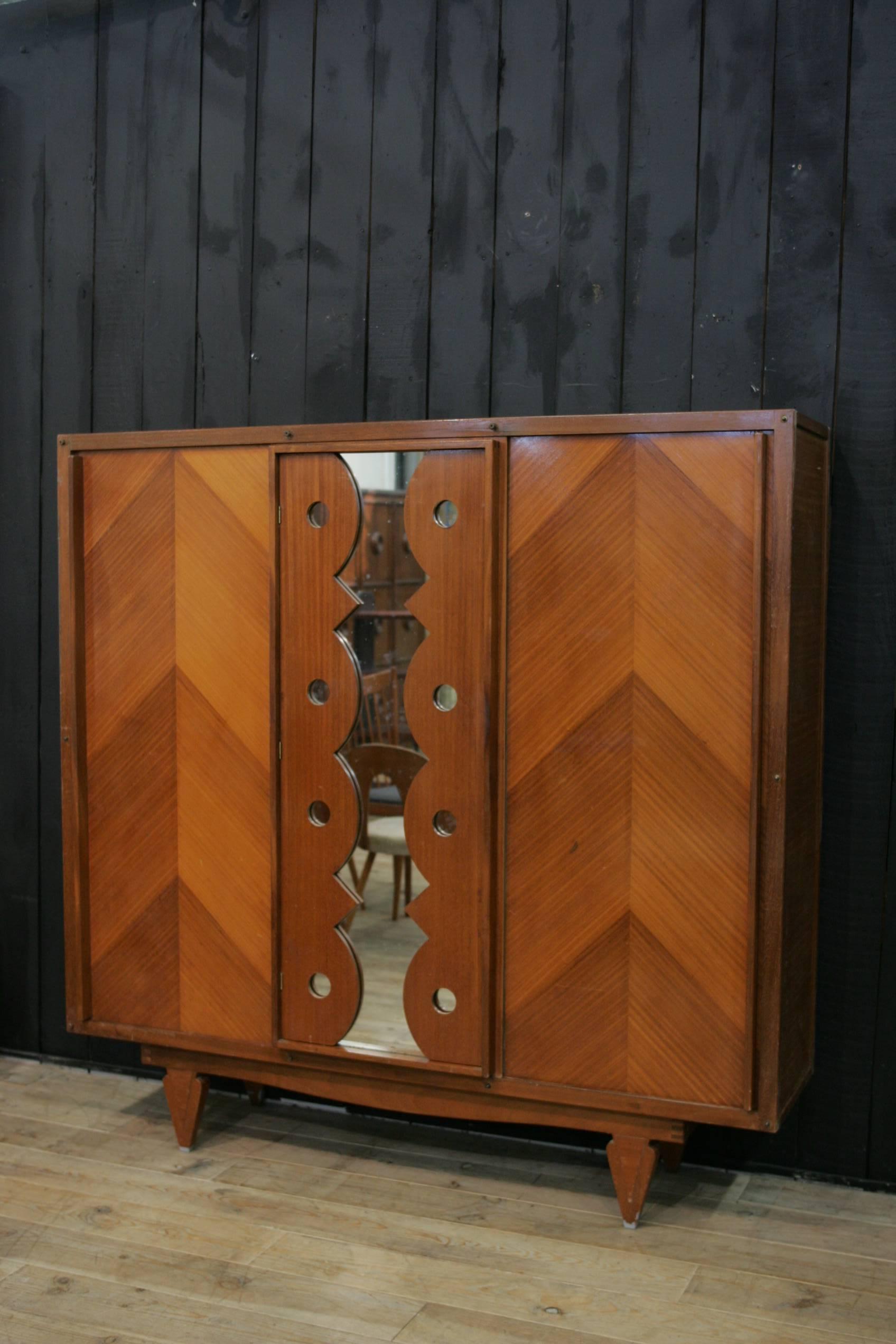 Mid-Century Modern Andre Sornay Wardrobe, 1960 For Sale