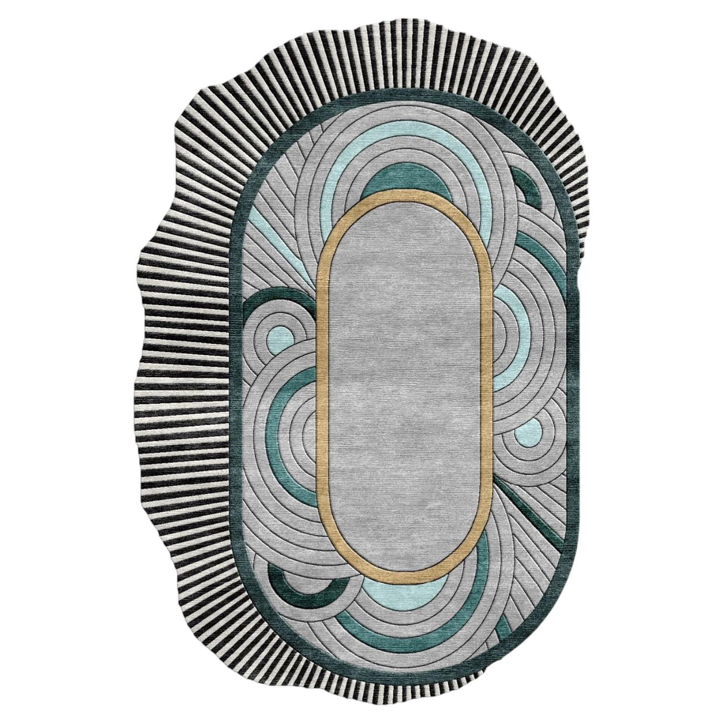 COLOR ORBIT – Individuell gefertigter, handgefertigter Teppich aus TENCEL und neuseeländischer Wolle von Rugs & Co