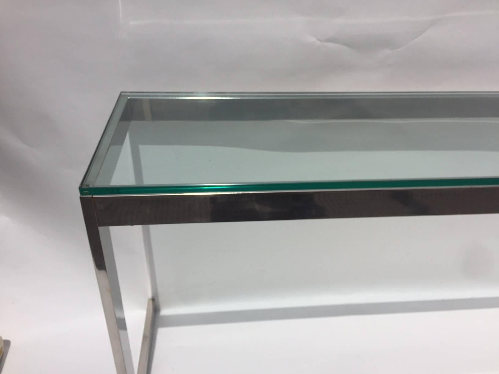1970s Italian Chrome Console Table In Excellent Condition In London, GB