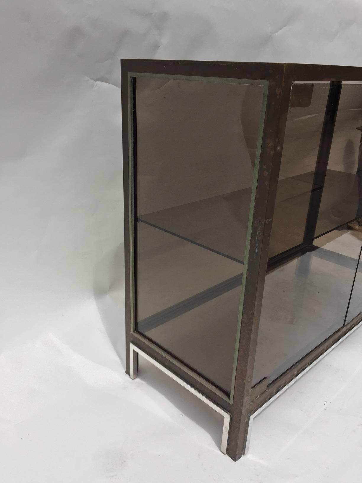 1960s Italian Display Cabinet Attributed to Willy Rizzo 1