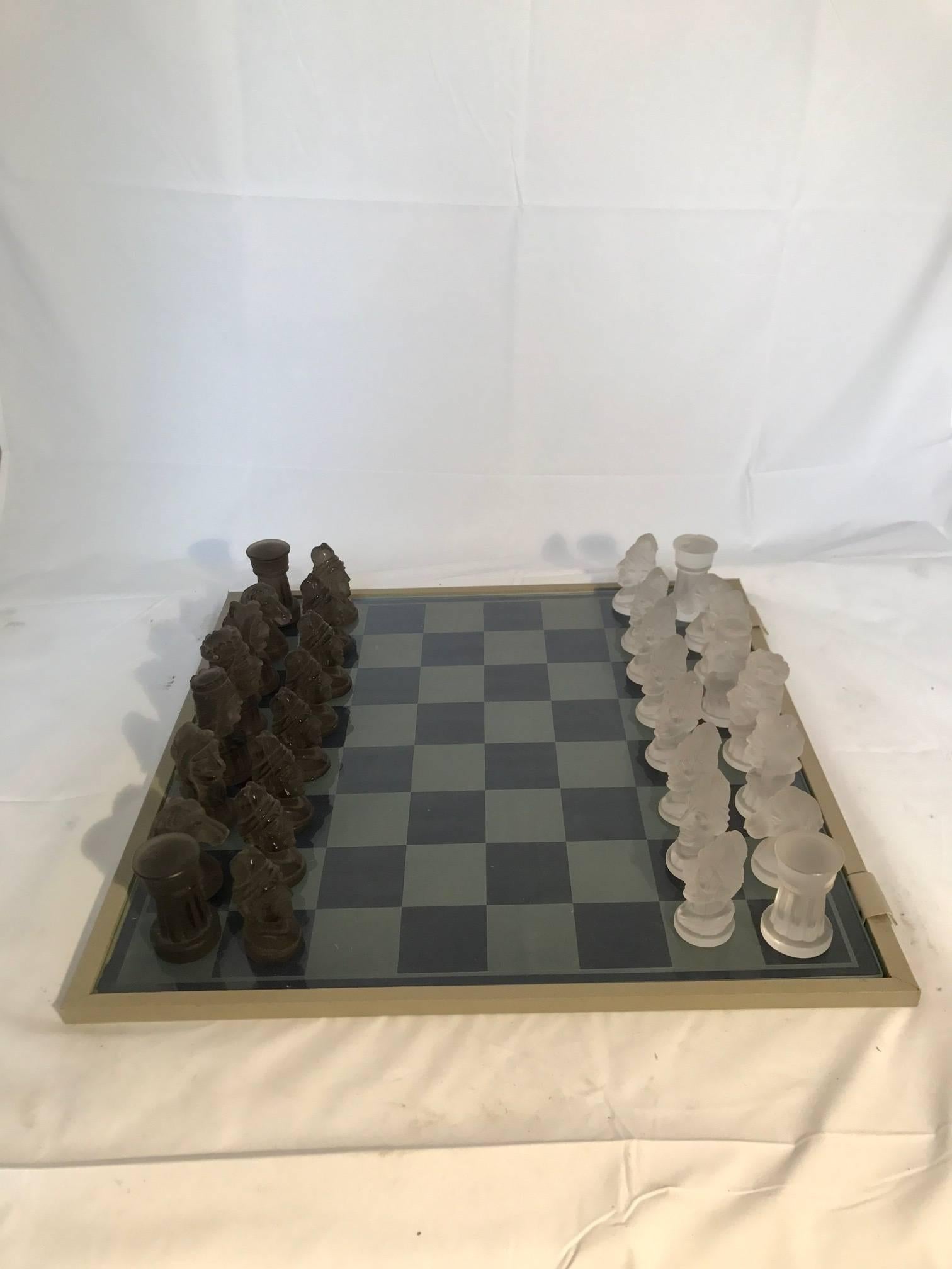 1950s Italian Game of Chess in Glass In Good Condition In London, GB