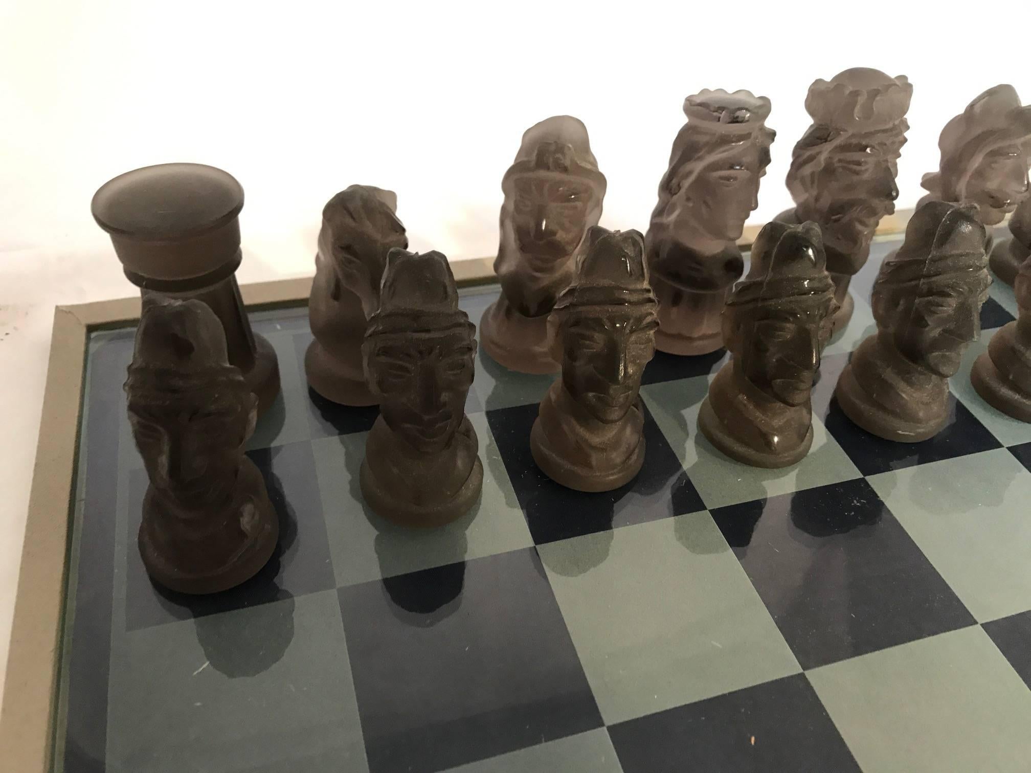 1950s Italian Game of Chess in Glass 2