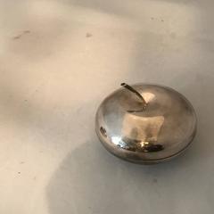 Vintage Decorative Silver Plated Bowl in the Shape of an Apple by Christofle