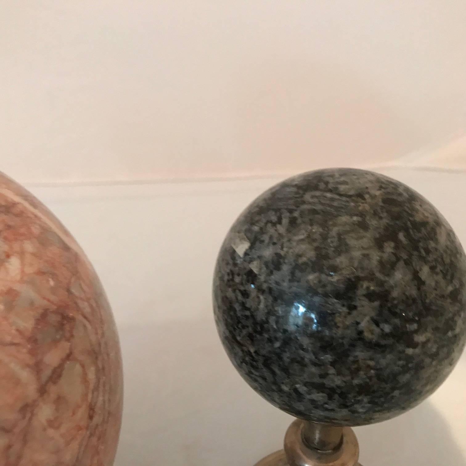 Set of Eight Organic Marble Balls, Italian, circa 1950s 3