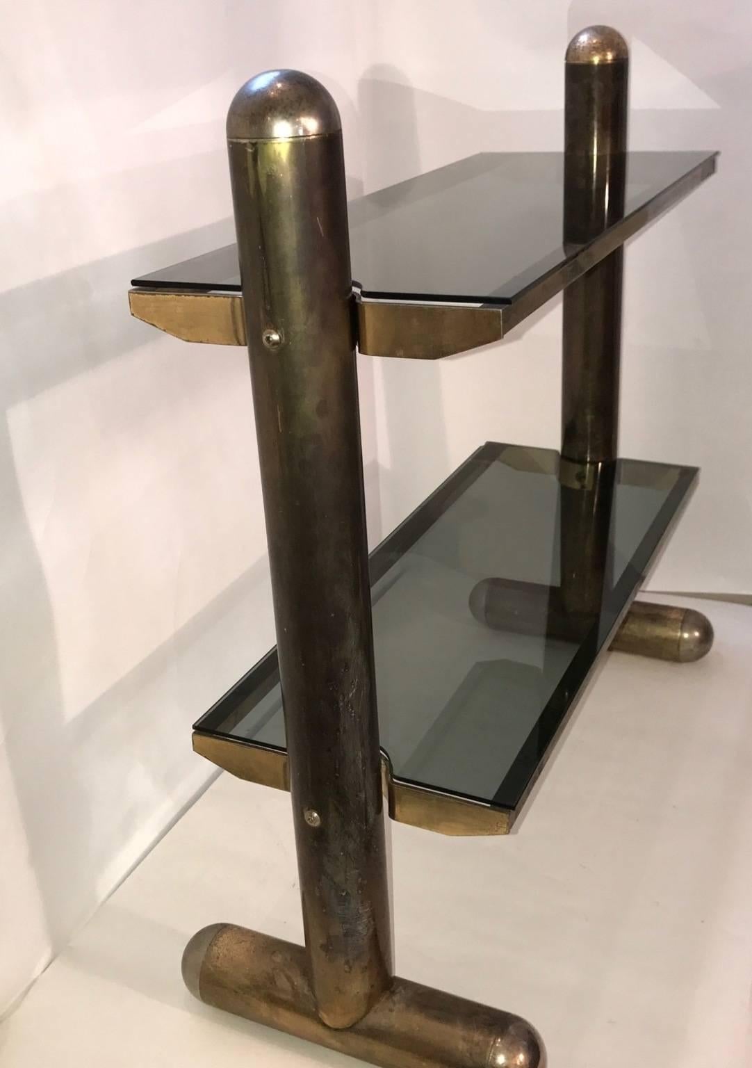 Two Tiers Console or Table by Belgo Chrome, Belgium, 1970s In Good Condition In London, GB