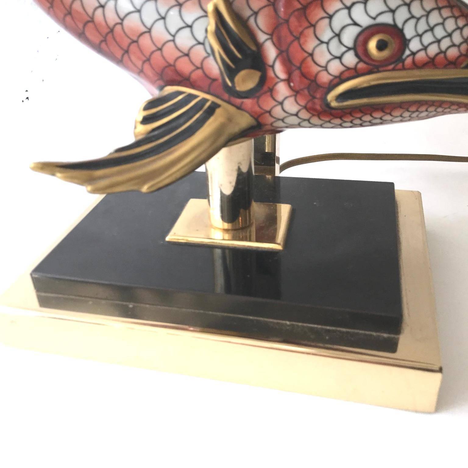 1970s Italian Table Lamp in the Shape of the Marlin Fish For Sale 2