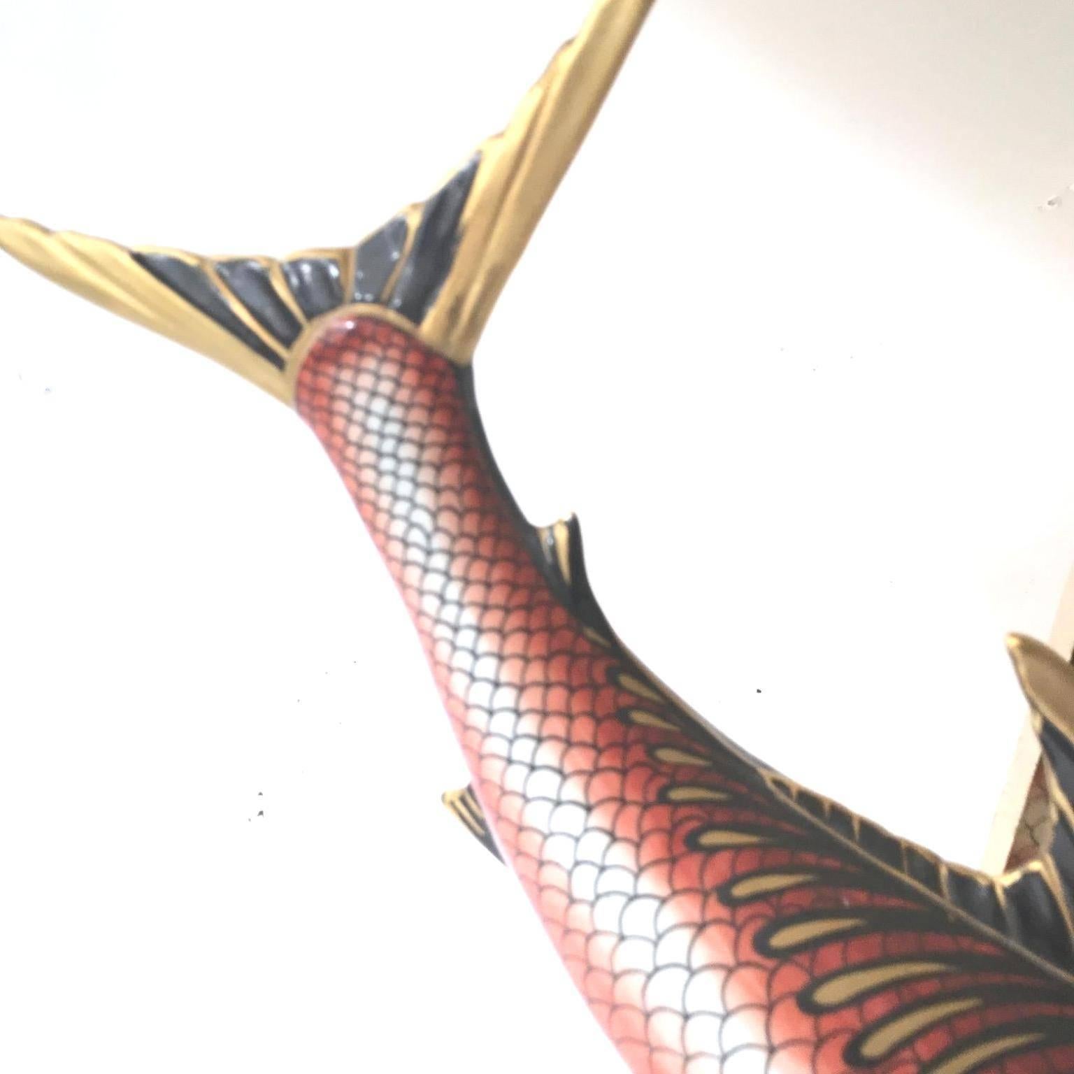 1970s Italian Table Lamp in the Shape of the Marlin Fish For Sale 1