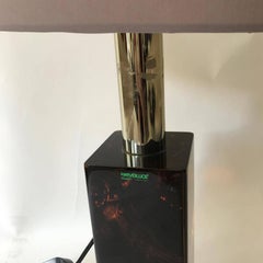 Italian, 1970s Pair of Lucite Table Lamps