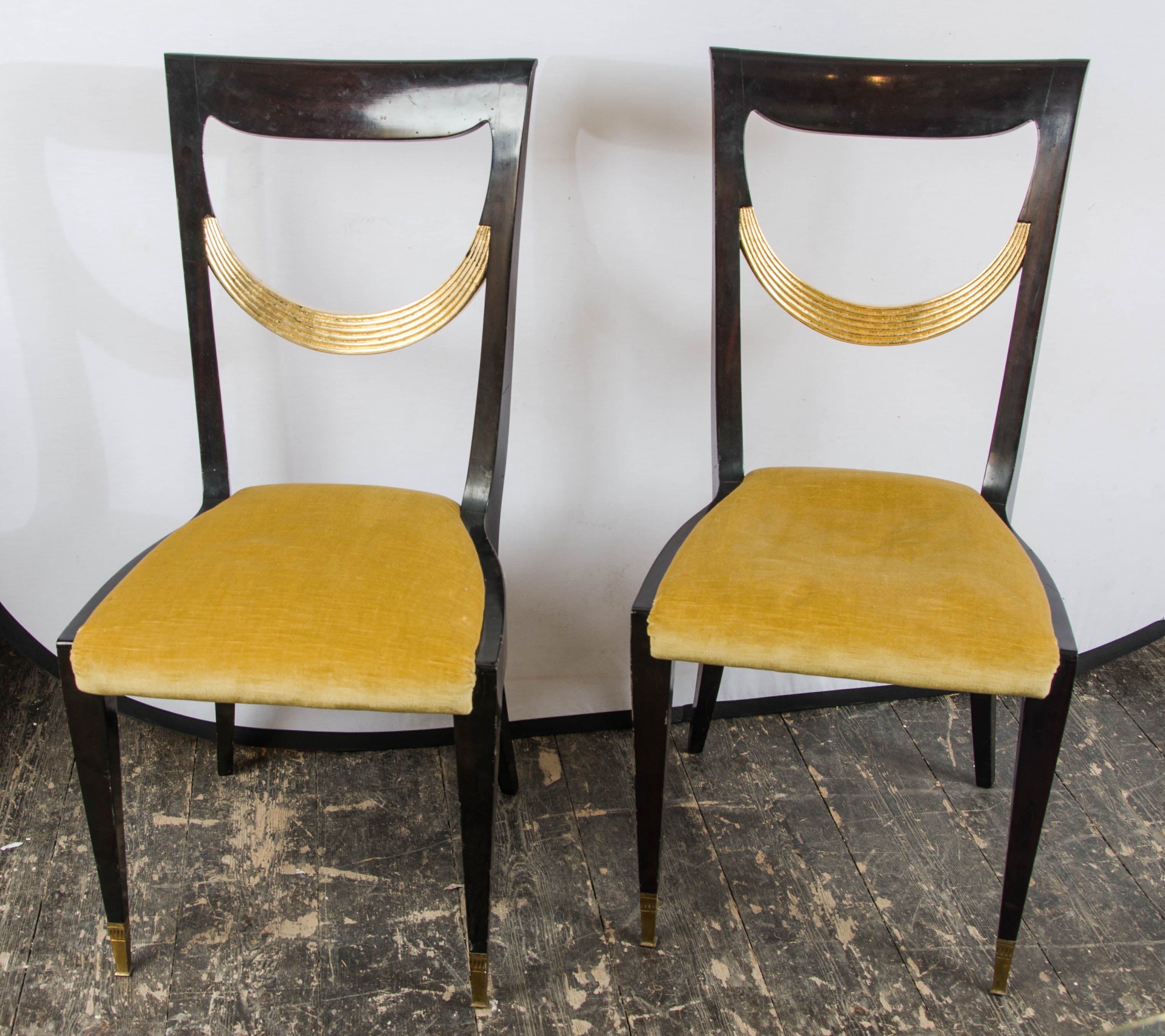 Set of Eight Dining Chairs by P. Buffa, Italian