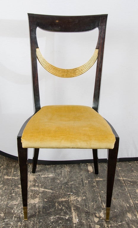 Set of Eight Dining Chairs by P. Buffa, Italian 4