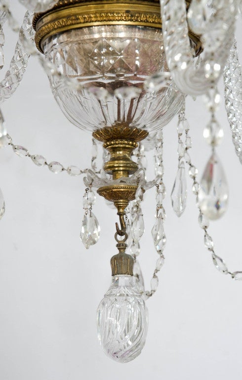 Stunning and elegant Baccarat glass and bronze details chandelier made for candles but can be transformed and electrified, every glass cup stamped “BACCARAT” from Russian princes Zenaide Wolkonsky villa in Roma now is residency of British embassy
