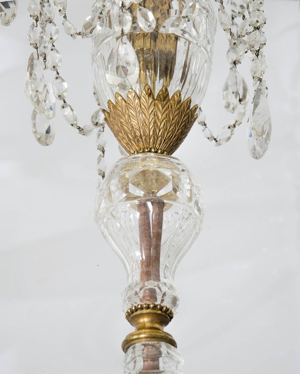 19th Century French Baccarat Glass and Bronze Chandelier from Roma 5