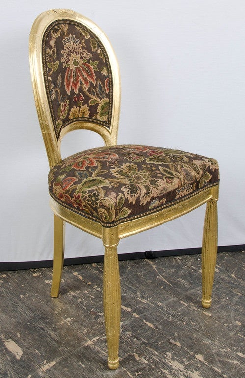 Italian 20's three piece suite with gilt wooden frame For Sale 4
