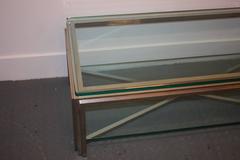 Italian Two Tears Chrome Coffee Table