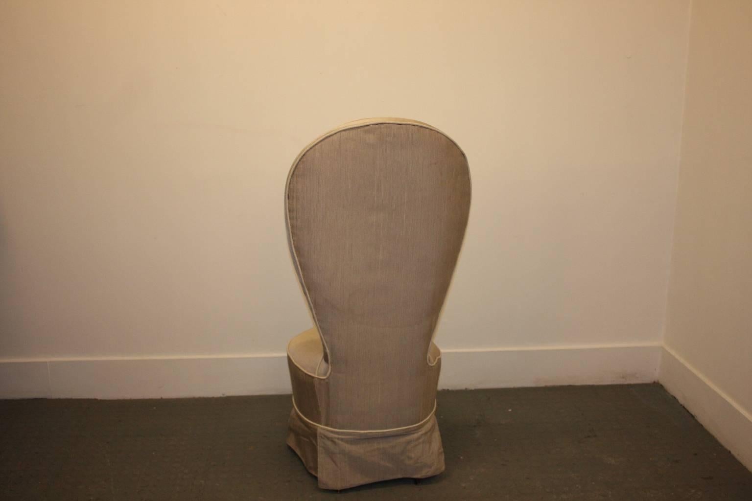 Pair of 1950s Italian Tall Back Bedroom Chairs In Good Condition For Sale In London, GB