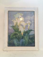 Italian 1940s Painting "Calla Lilies"