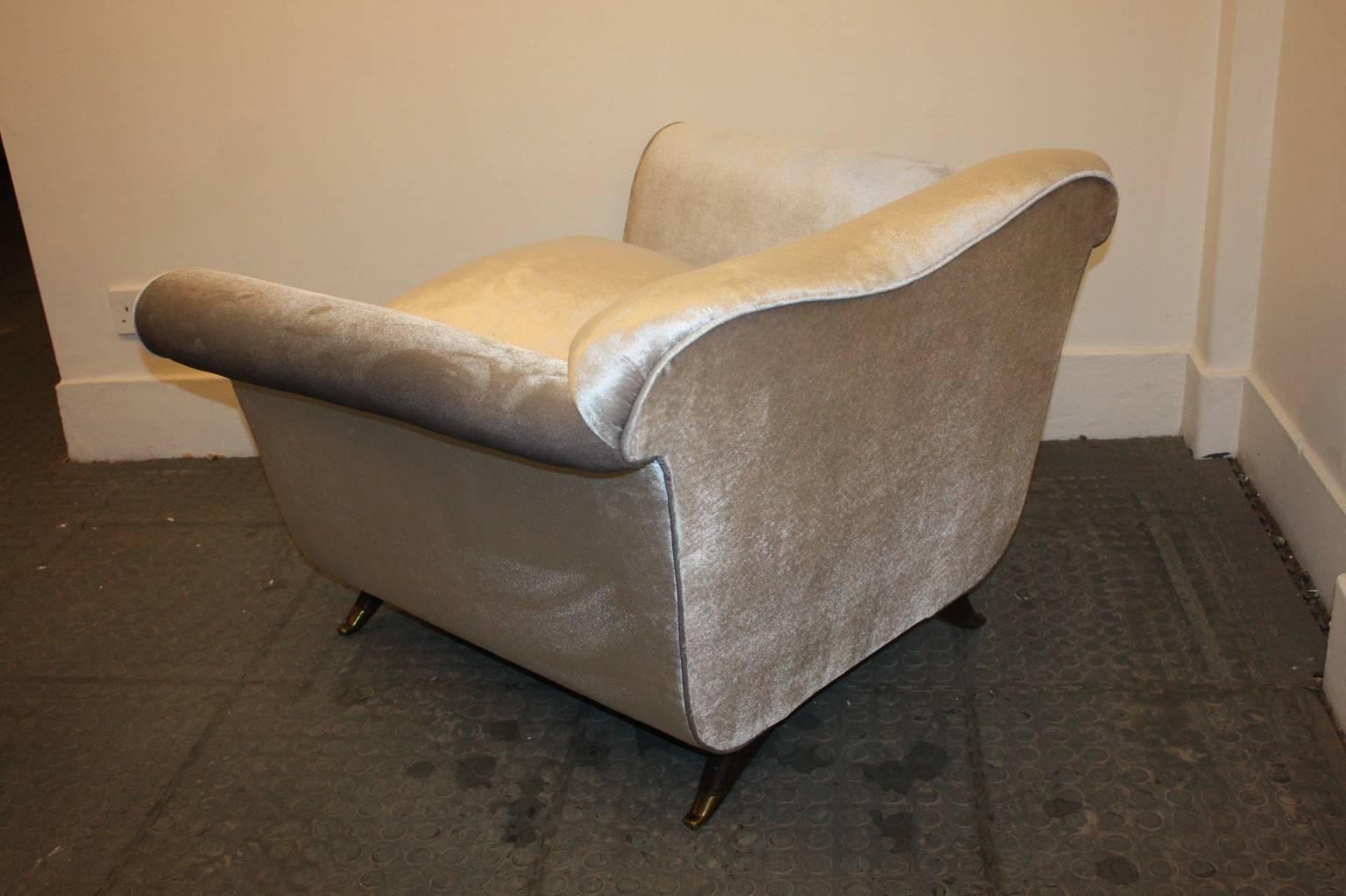 Pair of Armchairs by G. Ulrich, Italian, 1940s In Good Condition For Sale In London, GB