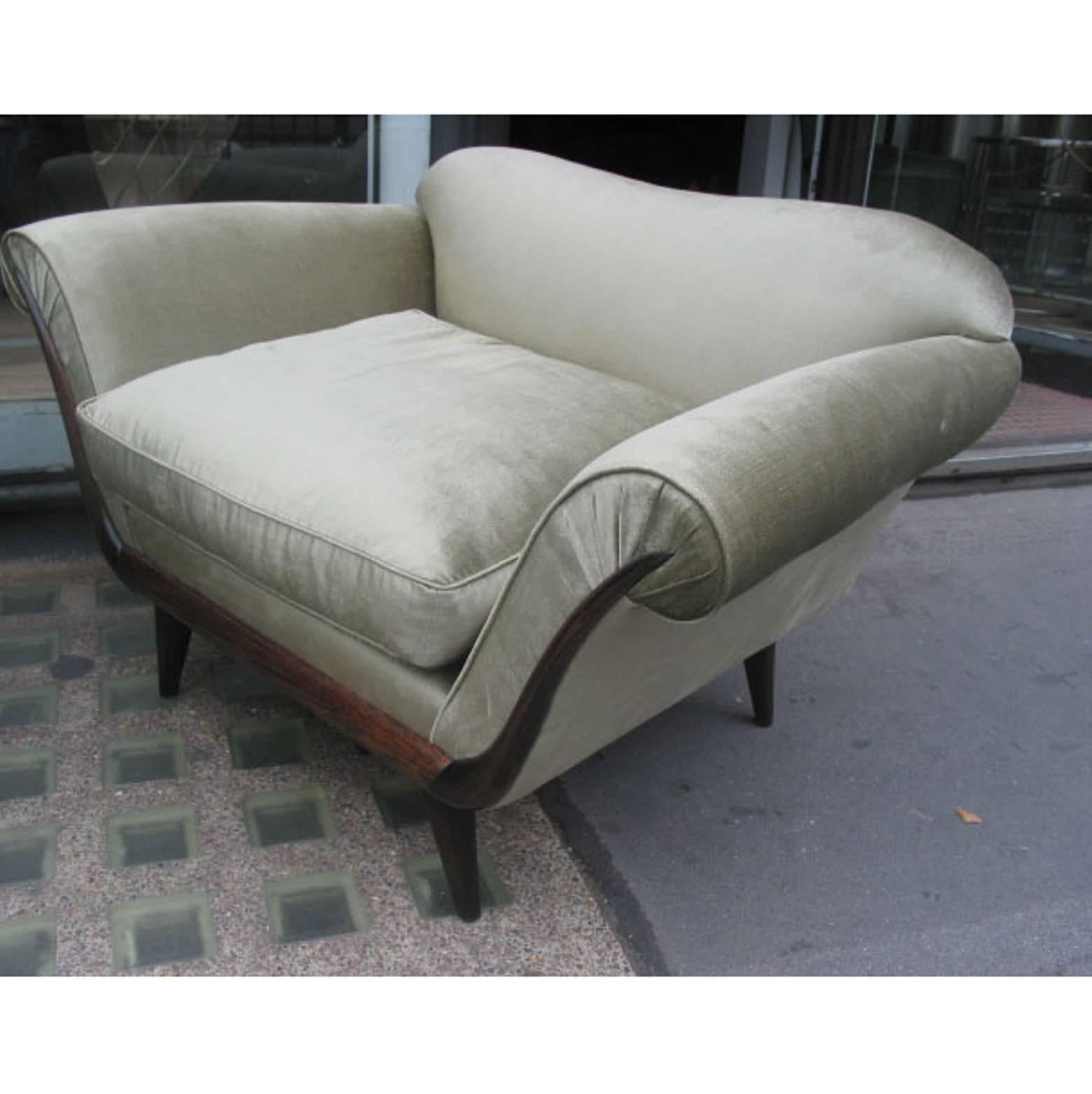 Pair of Armchairs by G. Ulrich, Italian, 1940s For Sale 4