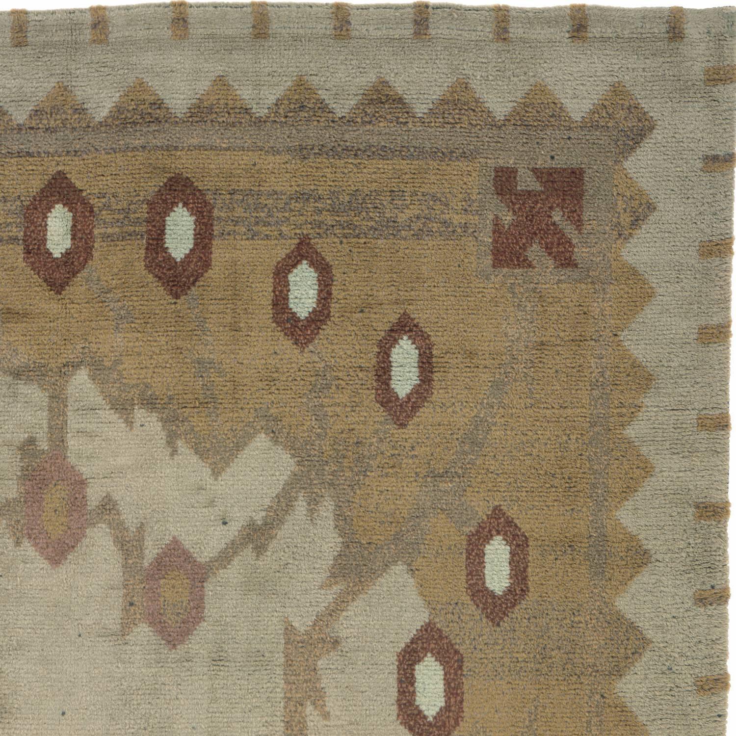 20th century Swedish pile-weave carpet by Eva Brummer.
Handwoven
Sweden ca. 1930
