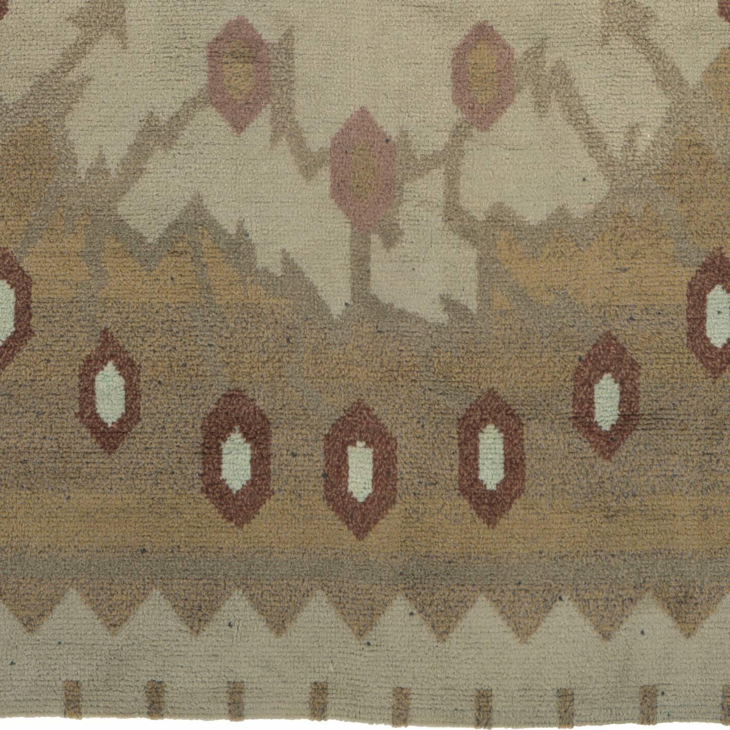 Hand-Knotted 20th Century Swedish Pile-Weave Carpet by Eva Brummer For Sale