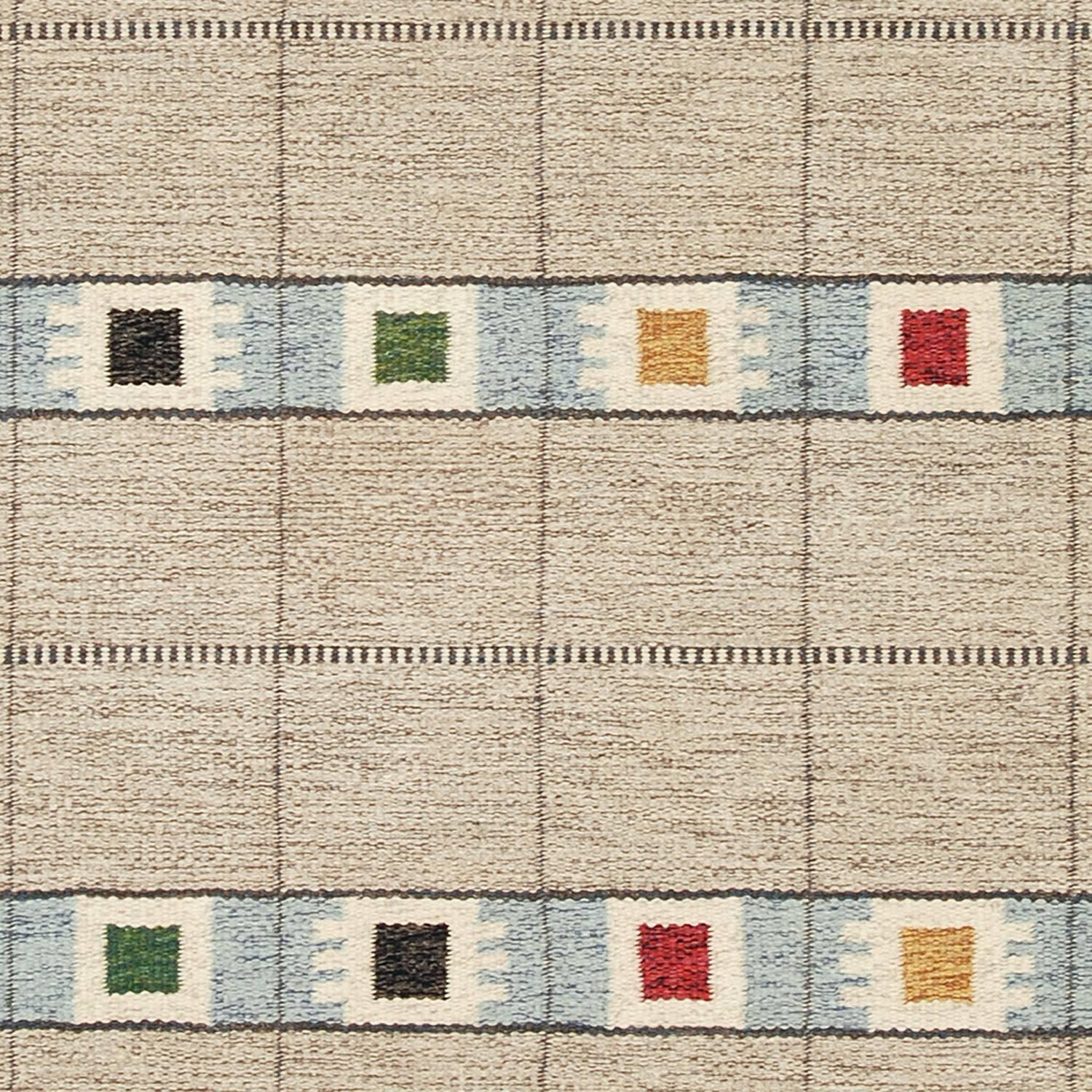 20th century Swedish flat-weave carpet.