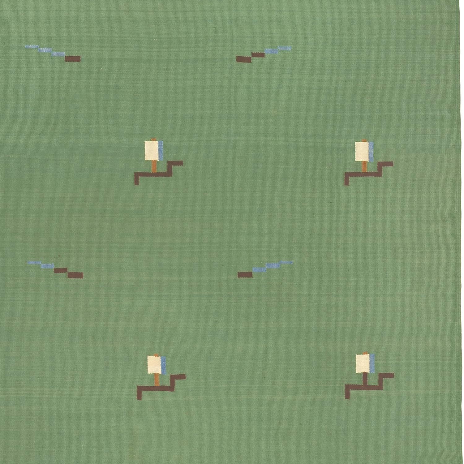 Schwedischer Flachgewebe-Teppich des frühen 20. Jahrhunderts (Handgewebt) im Angebot