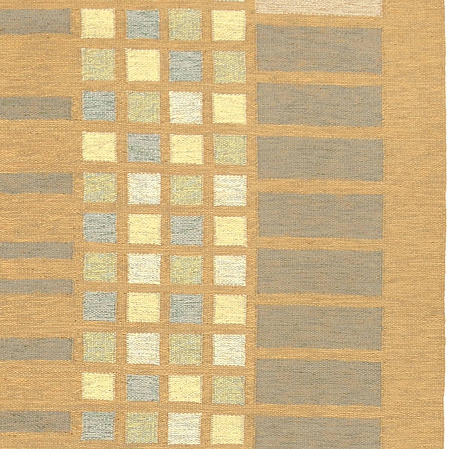 Scandinavian Modern Mid-20th Century Swedish Flat-Weave Carpet For Sale