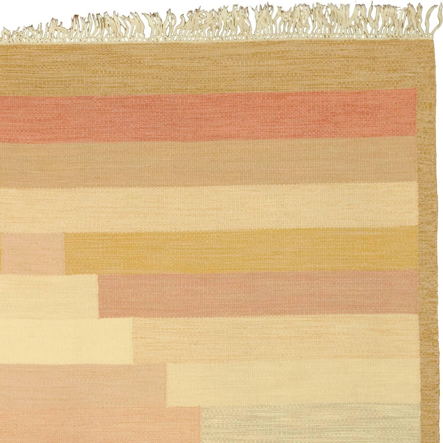 Schwedischer Flachgewebe-Teppich des 20. Jahrhunderts von Anne Marie Boberg (Skandinavische Moderne) im Angebot