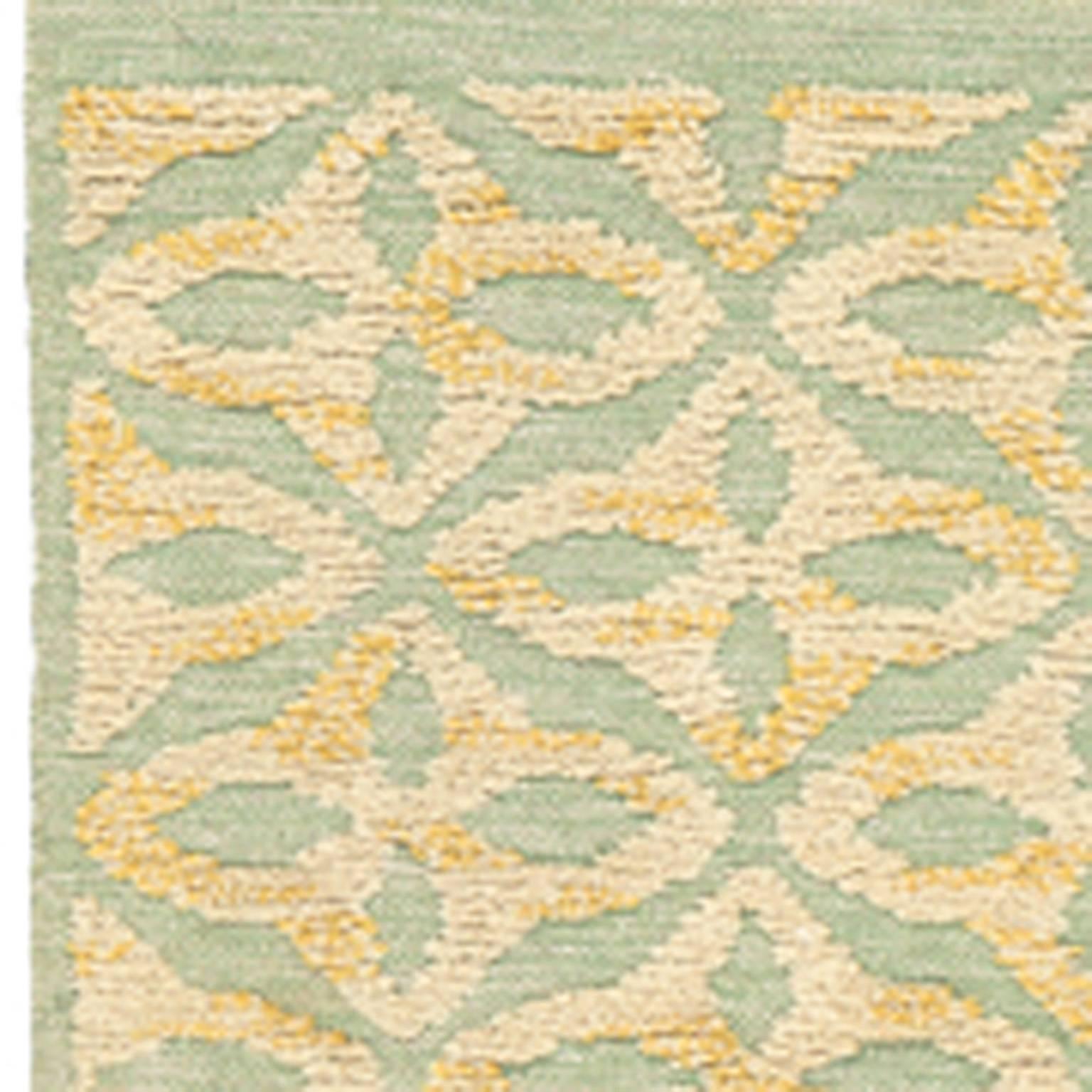 Hand-Woven Mid-20th Century Swedish Mixed Weave Rug by Brita Grahn For Sale