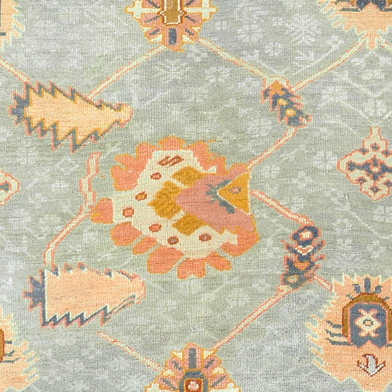 Turkish Late 19th Century Oushak Carpet For Sale