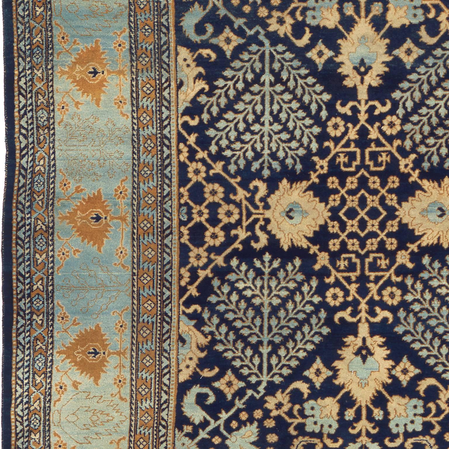 Hand-Woven Early 20th Century Agra Carpet For Sale