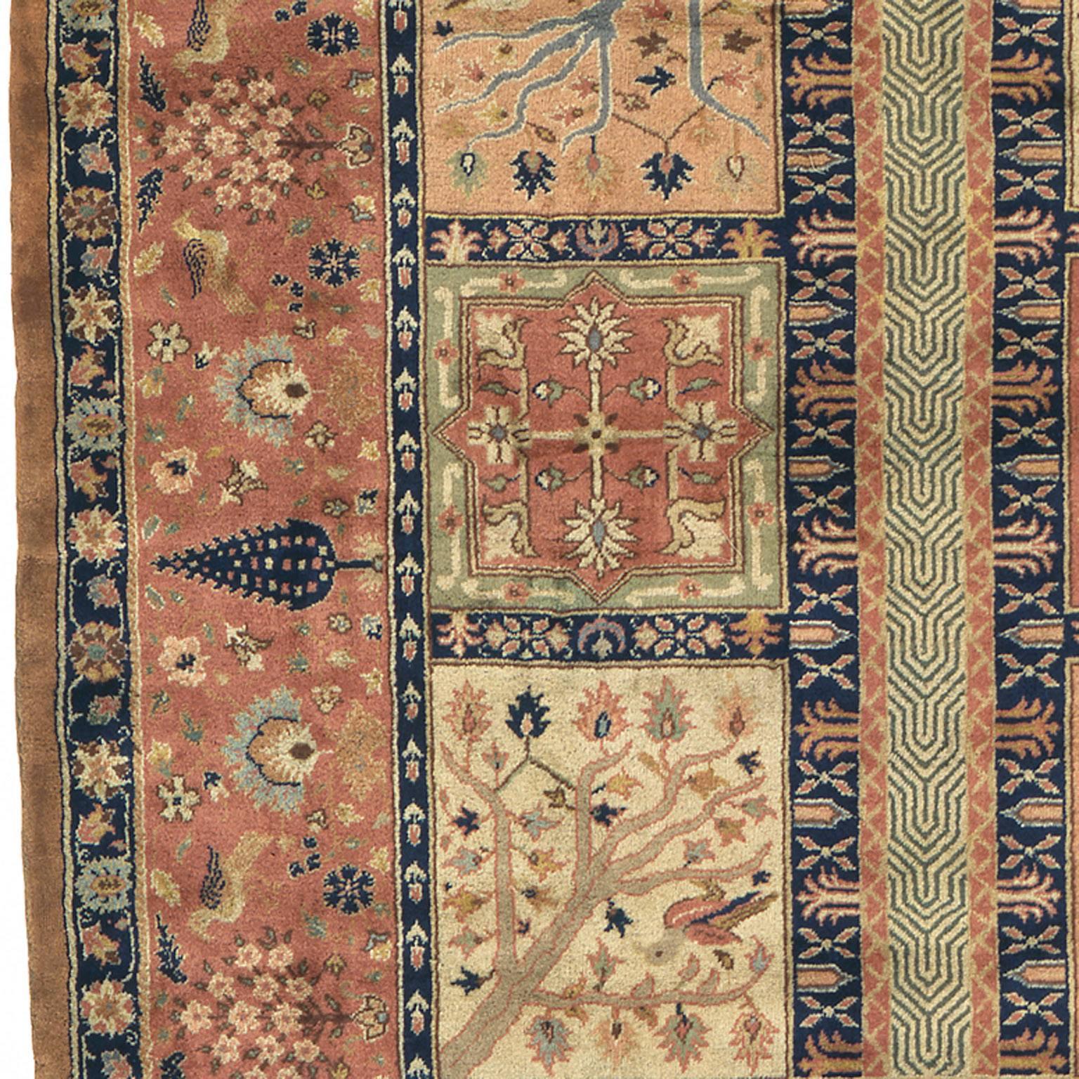 Early 20th Century Indo-Persian Carpet In Fair Condition For Sale In New York, NY