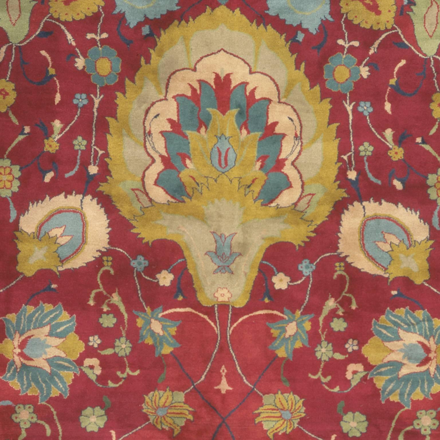 Indian Late 19th Century Agra Carpet For Sale