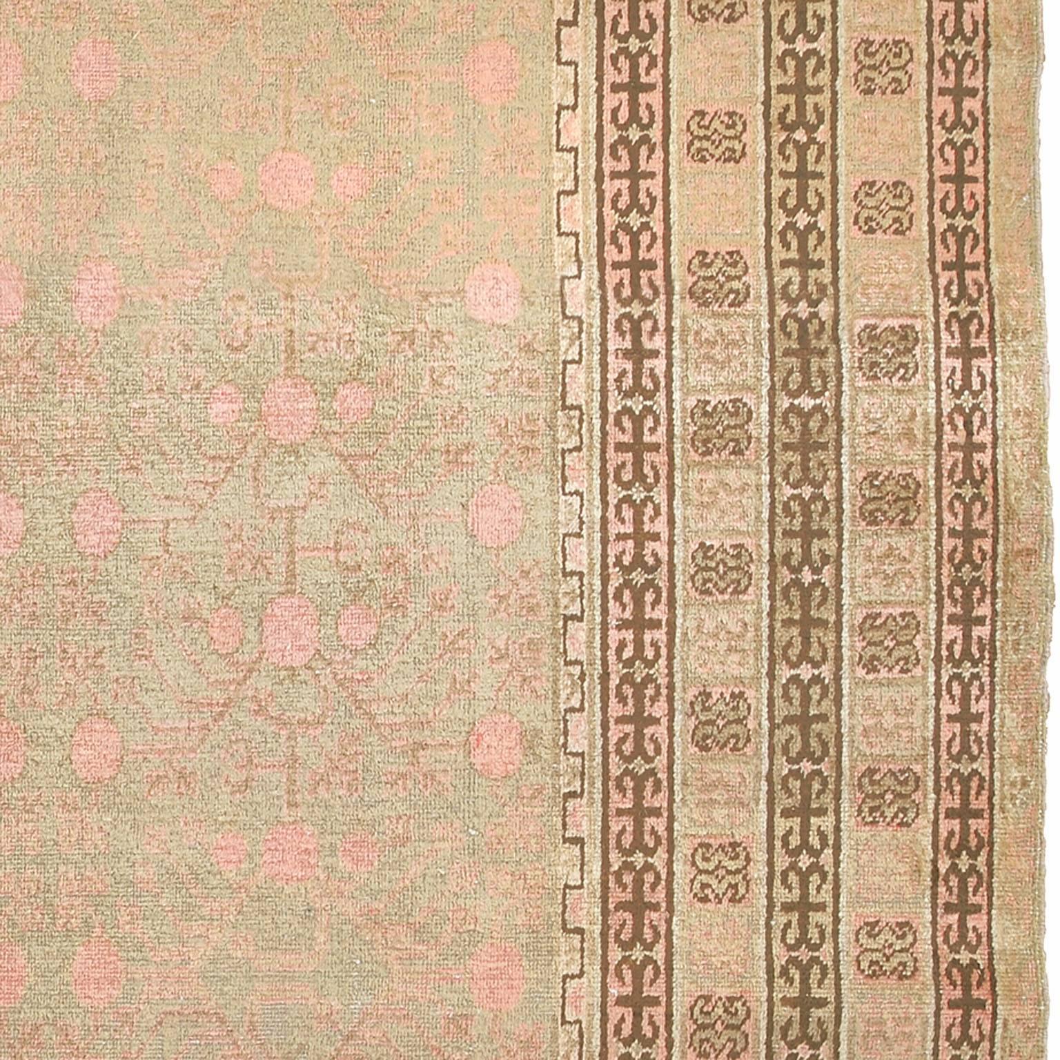Wool Early 20th Century Khotan Carpet For Sale