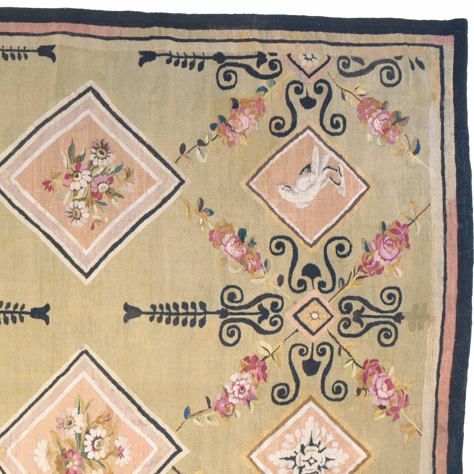 Late 18th century Aubusson carpet. Directoire period.