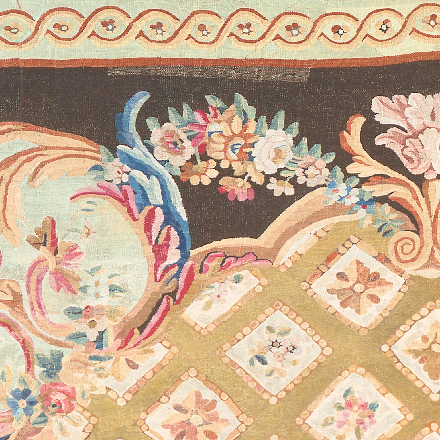Mid-18th Century Aubusson Carpet For Sale 1