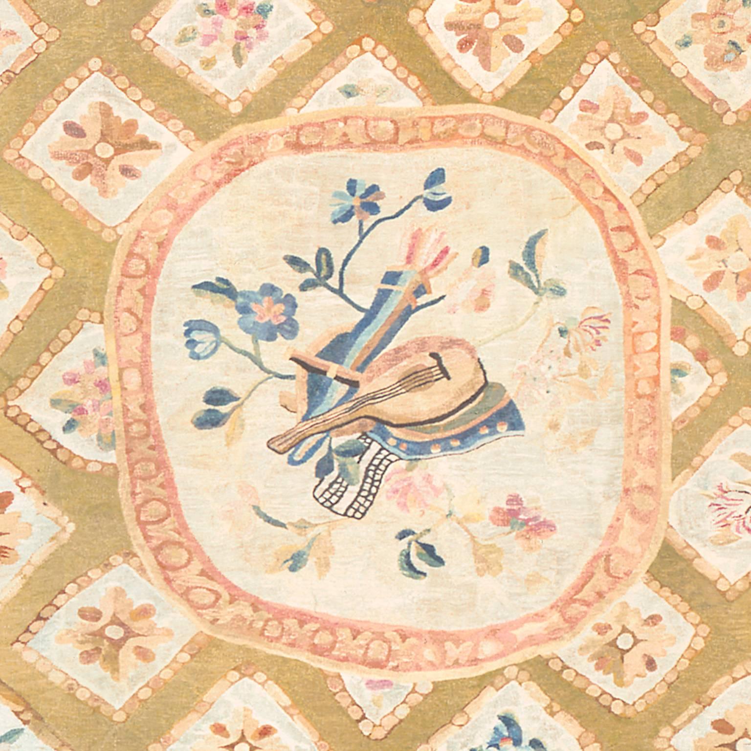 French Mid-18th Century Aubusson Carpet For Sale