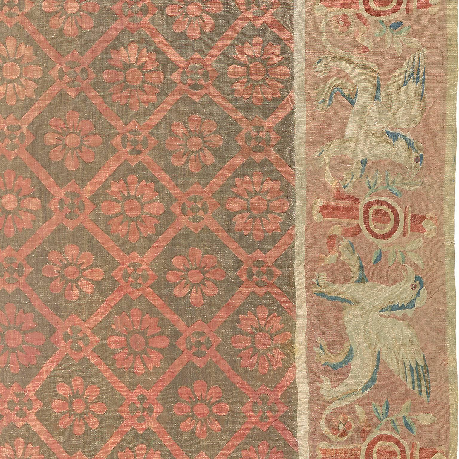 Lana Tappeto Aubusson della fine del XVIII secolo in vendita
