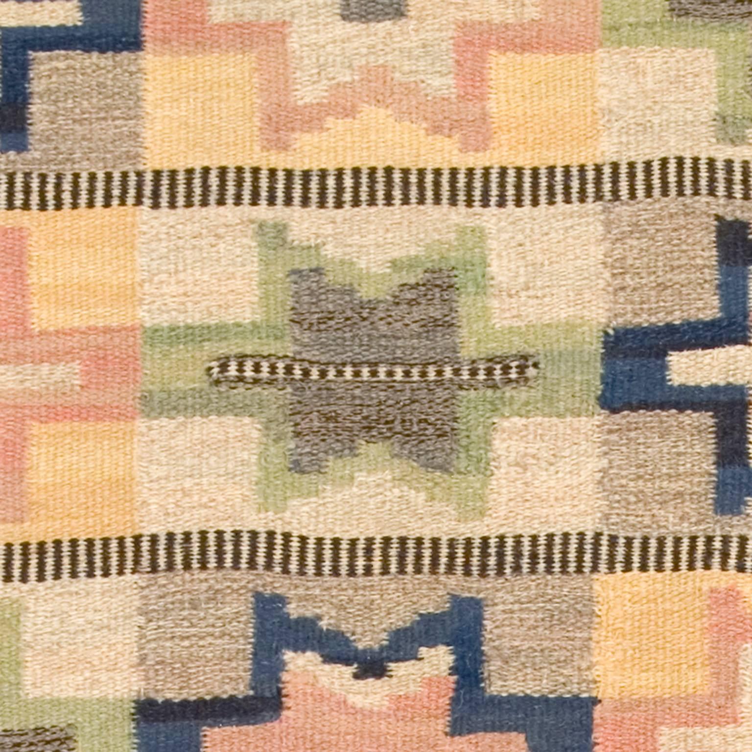 20th Century Swedish Flat-Weave Carpet 1