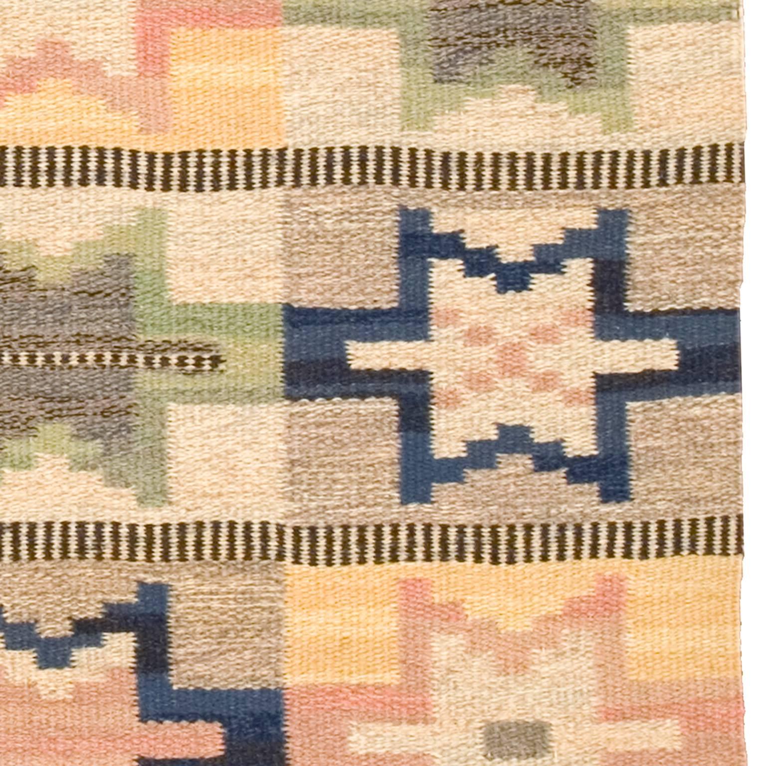 20th Century Swedish Flat-Weave Carpet 2